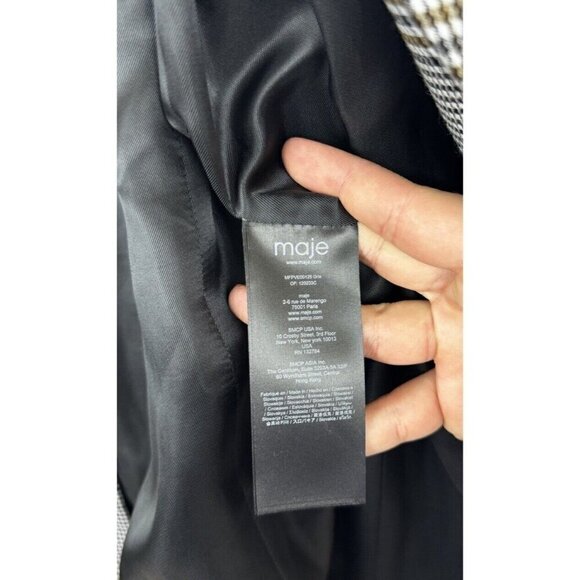 MAJE Blazer Vicar Checked Jacquard Blazer Jacket Medium - Picture 13 of 13